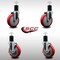 Service Caster 5'' SS Red Poly Wheel Swivel 1-3/4'' Expanding Stem Caster Set 2 Brakes, 4PK SCC-SSEX20S514-PPUB-RED-2-TLB-2-134 - alternate 3
